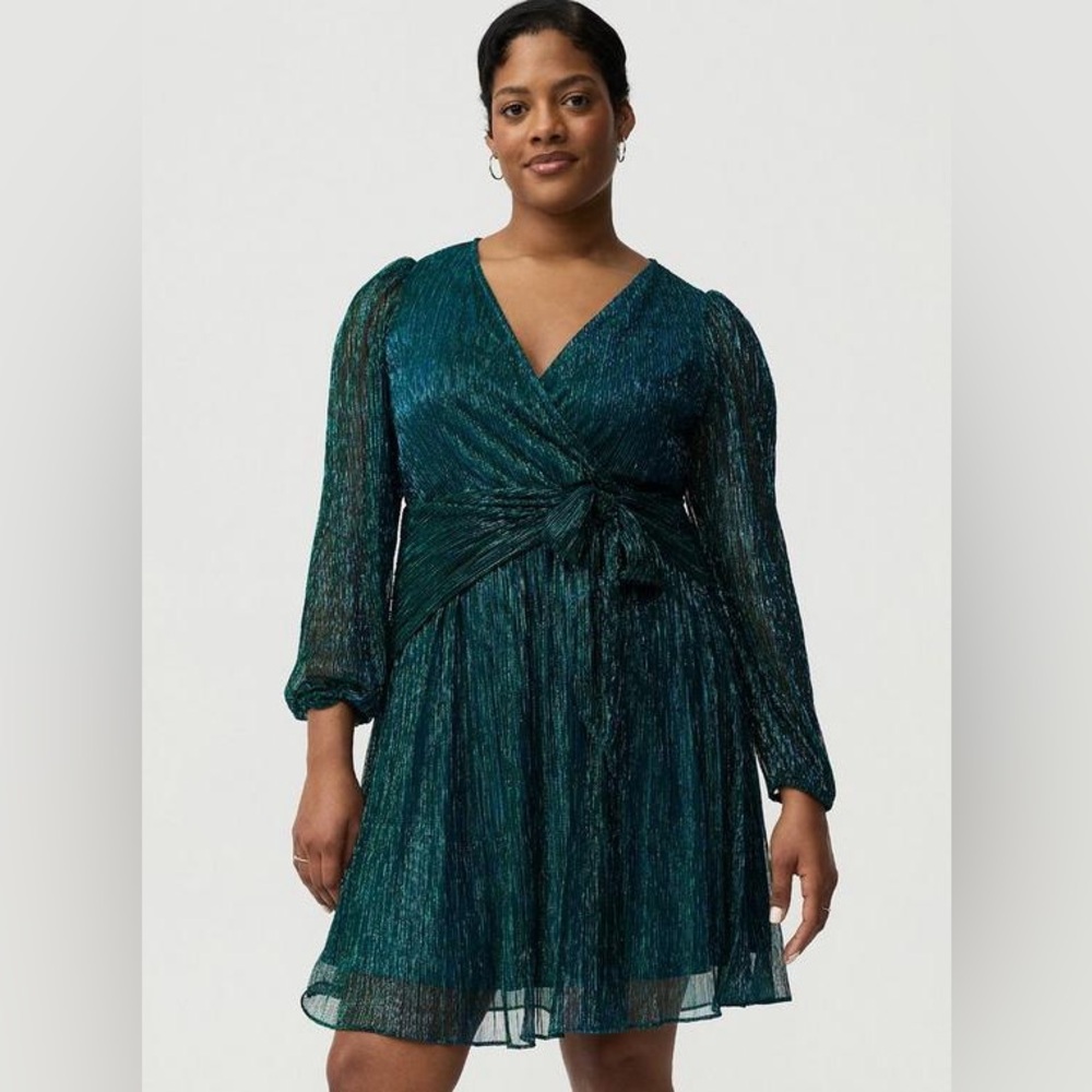 Torrid Surplice Tie Waist Mini Dress NWT